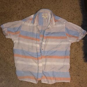 Cynthia Rowley button down striped t-shirt